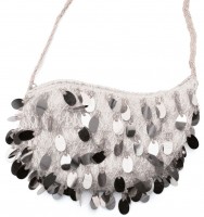 Funkelnde Pailletten Handtasche Silber