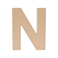 Buchstabe N aus Pappmaché 17,5cm