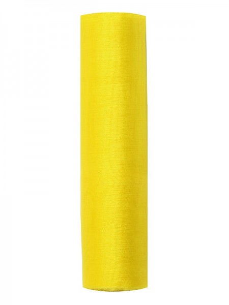 Organzastoff auf Rolle Gelb 9 m 2