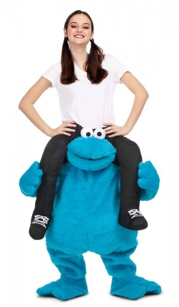 Huckepack Krümelmonster Kostüm für Erwachsene