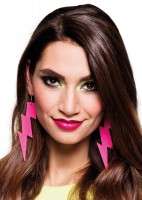 Neon Pinke Blitz Ohrringe