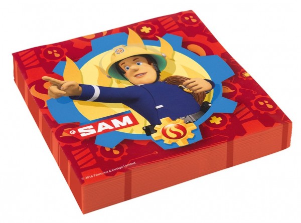 20 Feuerwehrmann Sam SOS Servietten 33cm