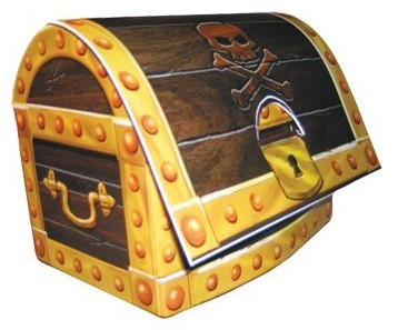 Piraten Crew Dekofigur Schatztruhe 18 x 23,5cm