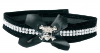 Strassstein Besetztes Totenkopf Halsband