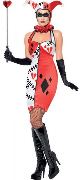 Psycho Harlekin Damen Kostüm