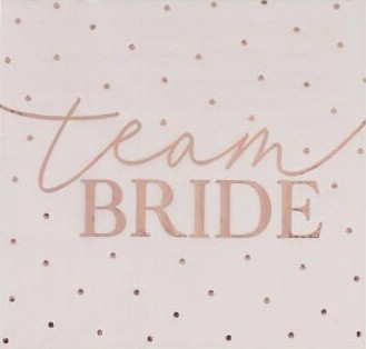 16 JGA Night Team Bride Servietten 33cm