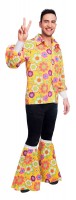 70er Jahre Flower Power Shirt mit Stulpen
