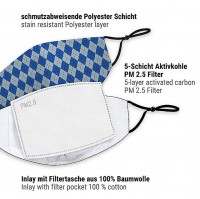 Vorschau: Mund Nasen Maske Zauberschule blau für Erwachsene
