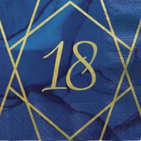 16 Luxurious 18th Birthday Servietten 33cm