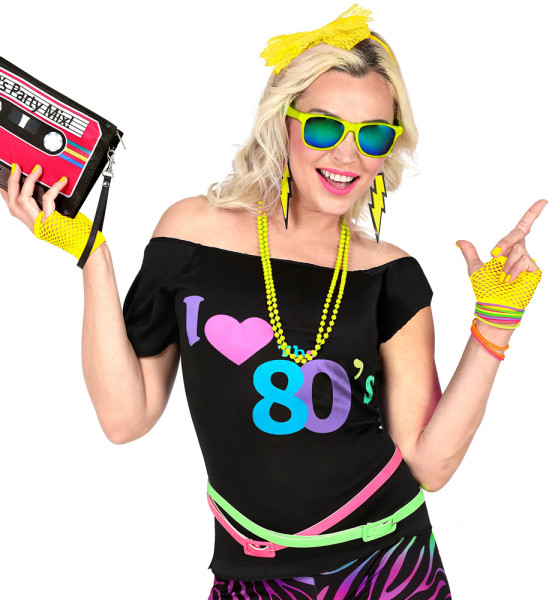 Netzhandschuhe fingerlos neon-gelb 3