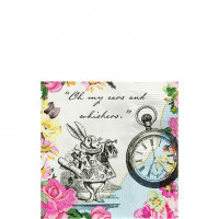 20 Alice Tea Party Servietten 25cm