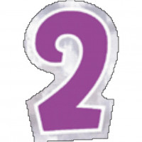 48 Ballonsticker Zahl 2