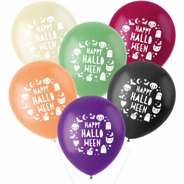 6 Trick or Treat Ballons 33cm