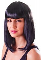 Schwarze Long Bob Perücke