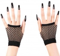 Fingerlose Netzhandschuhe Schwarz