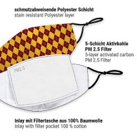 Vorschau: Mund Nasen Maske Zauberschule rot für Erwachsene