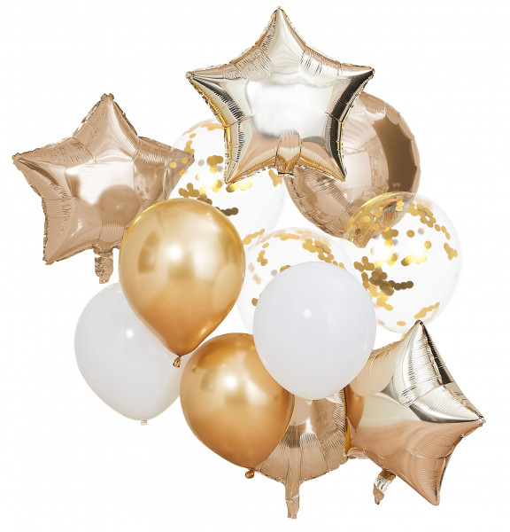 Goldenes Sternenzauber Ballon-Bouquet