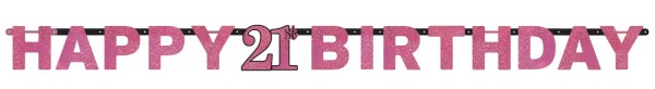 Pink 21st Birthday Girlande 2,13m