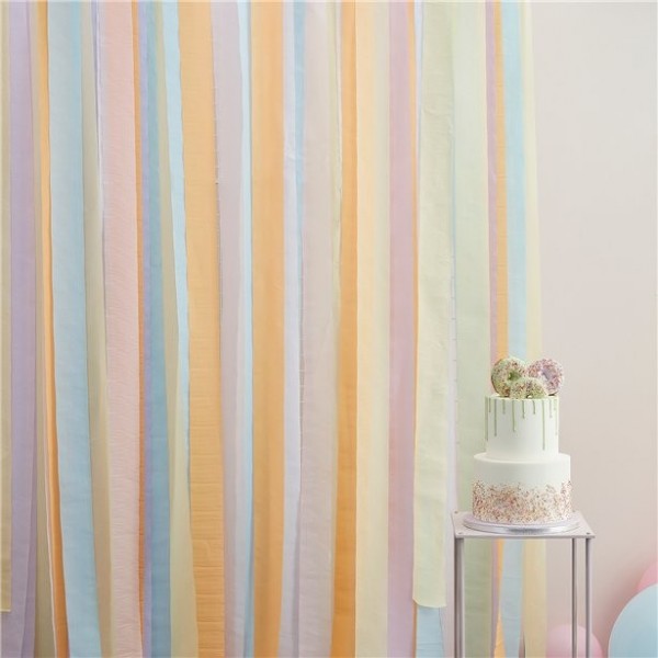 Mix & Match Pastell Luftschlangen Hintergrund
