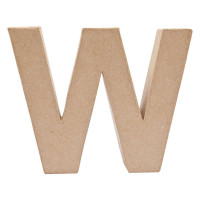 Vorschau: Buchstabe W aus Pappmaché 17,5cm