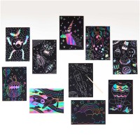 Vorschau: 10 FSC DIN A5 Motiv Kratzpapierbögen