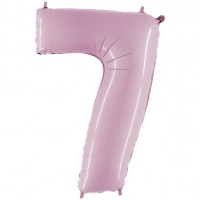 Rosa nummer 7 folieballong 102cm