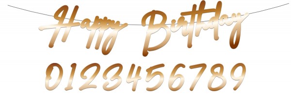 Elegant Blue Birthday Girlande 1m