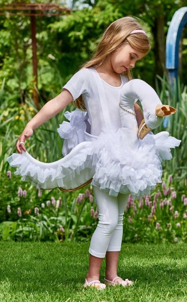 Sweet Schwanen Reiterkostüm für Kinder