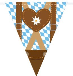 Wimpelkette Dirndl und Lederhose 400cm 3