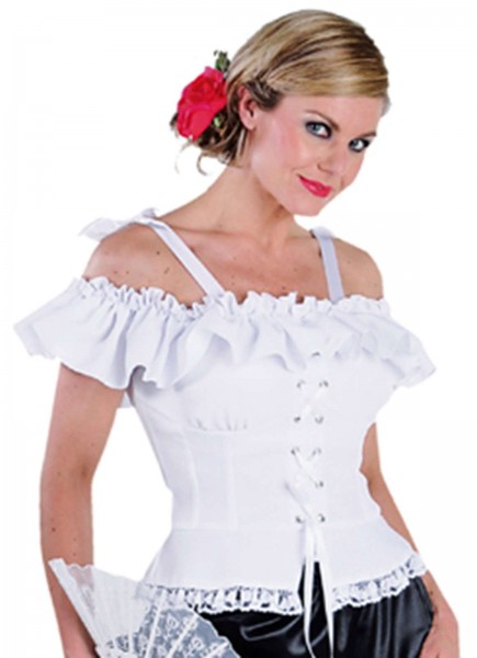 Trachtenbluse Carina in Weiß
