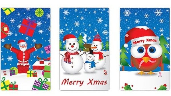 1 Mini Weihnachts-Notizblock