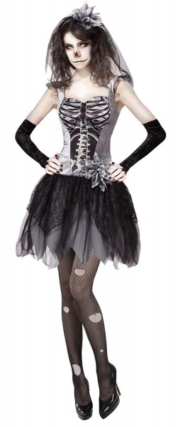 Sexy Skelett Kleid Susi für Damen