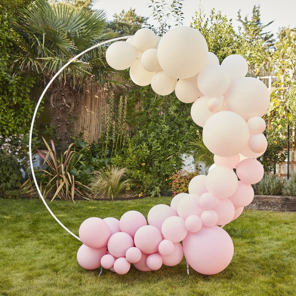 Eco Nude und Rosa Ballongirlande 75-teilig