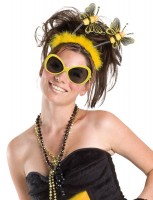 Gelbe Vintage Disco Sonnenbrille