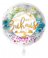 Willkommen Zuhause Folienballon Sterne 43cm