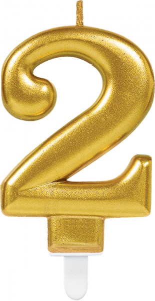 Goldene Zahlenkerze 2