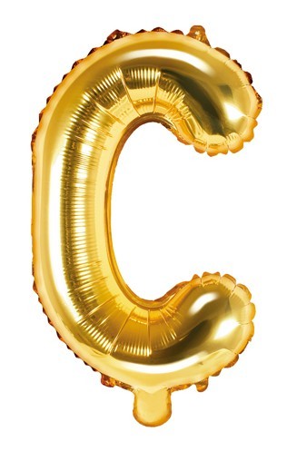Folienballon C gold 35cm