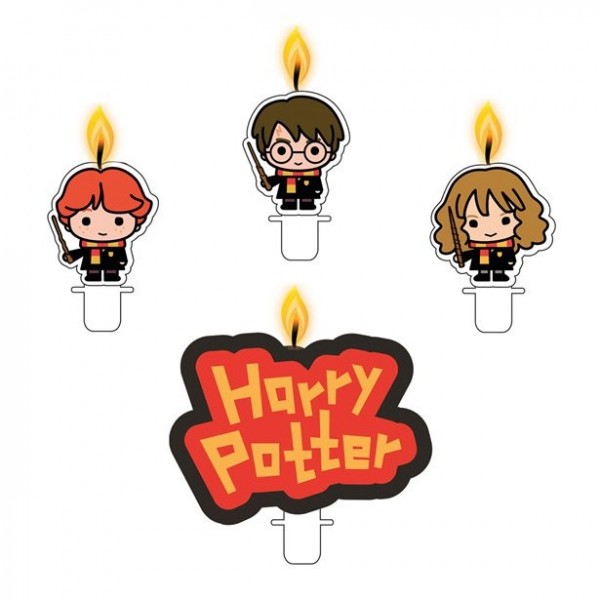 4 Harry Potter Comic Tortenkerzen