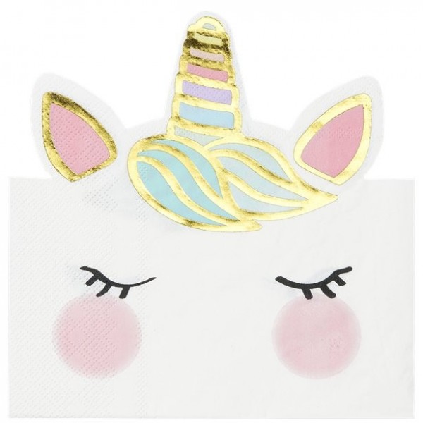 12 Blushing Unicorn Servietten 33 x 33cm