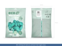 100 Eco Pastell Ballons türkis 26cm