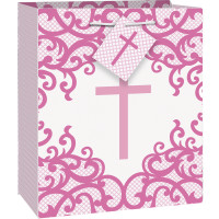 Festive Pink Geschenktüte 18 x 23cm