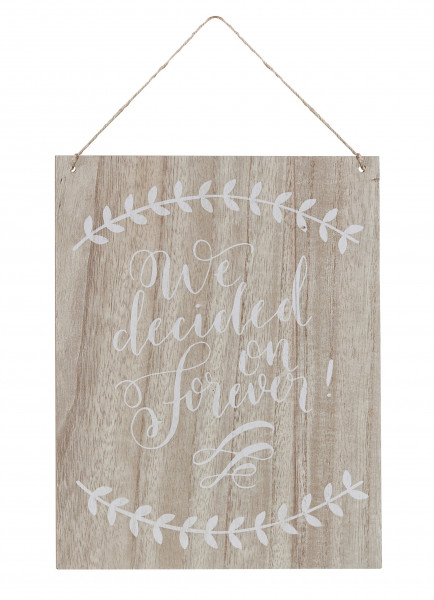 Boho Flowers Decided on forever Holzschild