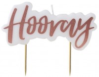 Rosy Party Hooray Tortenkerze 9,5cm