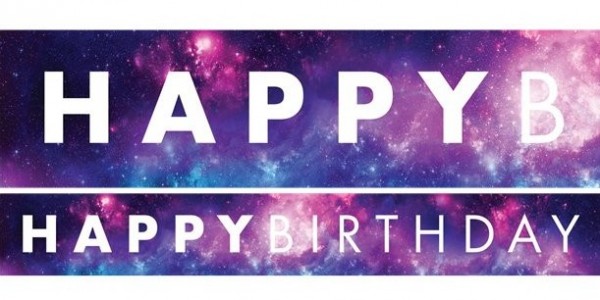 3 Galaxy Geburtstagsbanner 1m